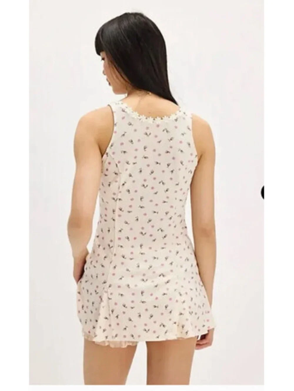 free people bali isnt it lovely flower-trimmed scoop neckline size XS NWT